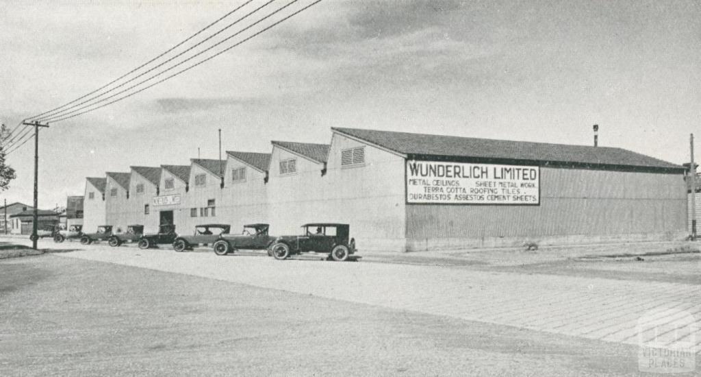 Exterior View of the Metal Working Department and Store, South Melbourne, 1927