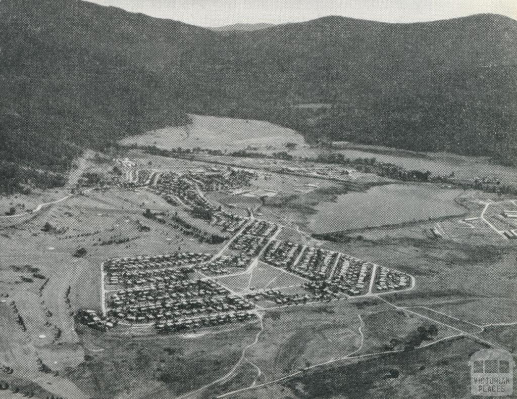 Mount Beauty township and pondage, 1964