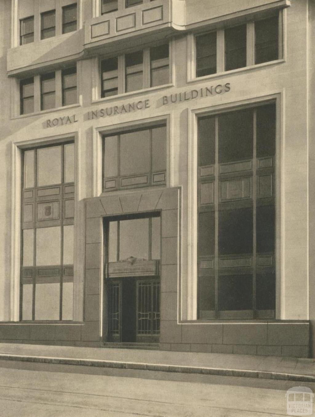 Royal Insurance Building, lower section of the façade, Melbourne, 1940