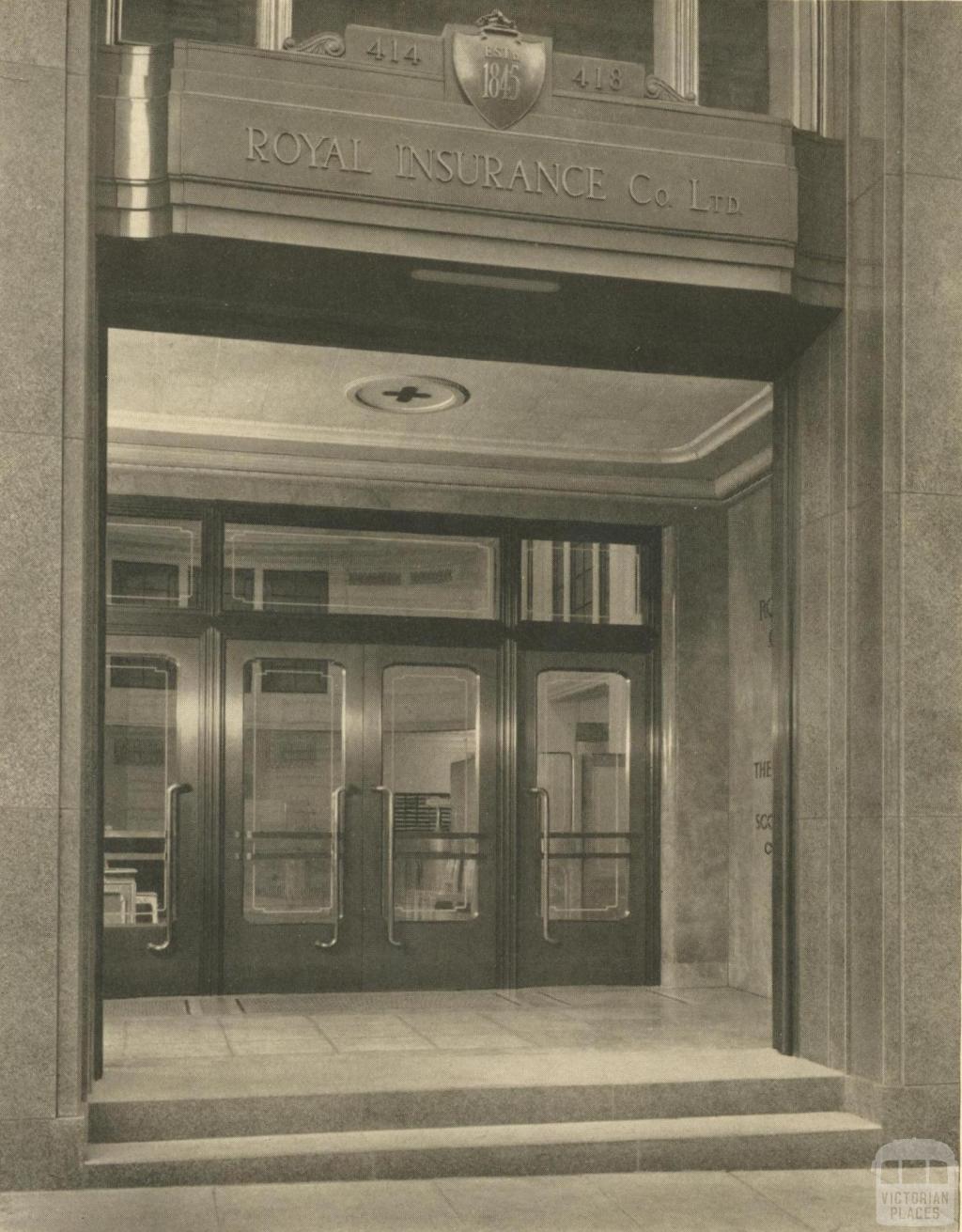 Royal Insurance Building, the foyer, Melbourne, 1940