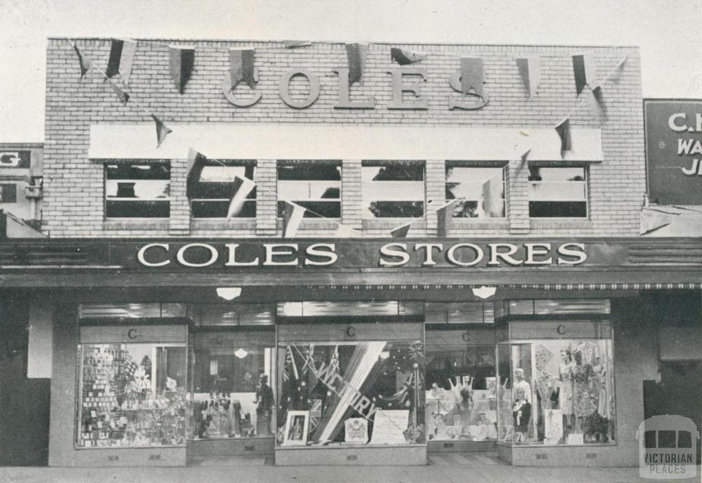 Coles, Barker Street, Castlemaine, 1946