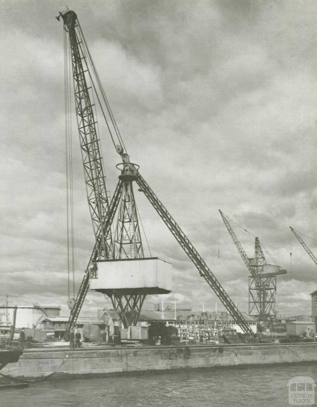 Jib-Crane, Williamstown naval dockyard, 1956