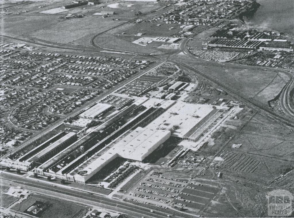 Large industries including Ford, International Harvester, Phosphate Works, Norlane, 1965