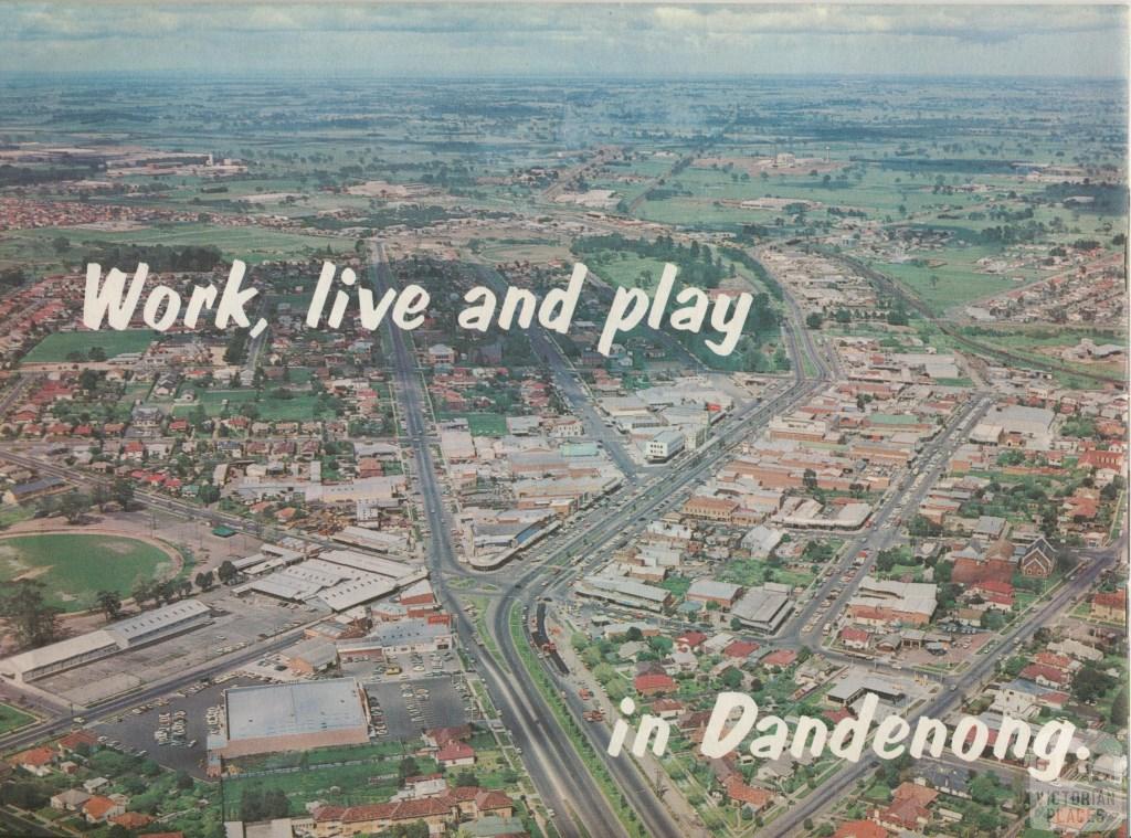 View south from the Princes Highway, Dandenong, 1964