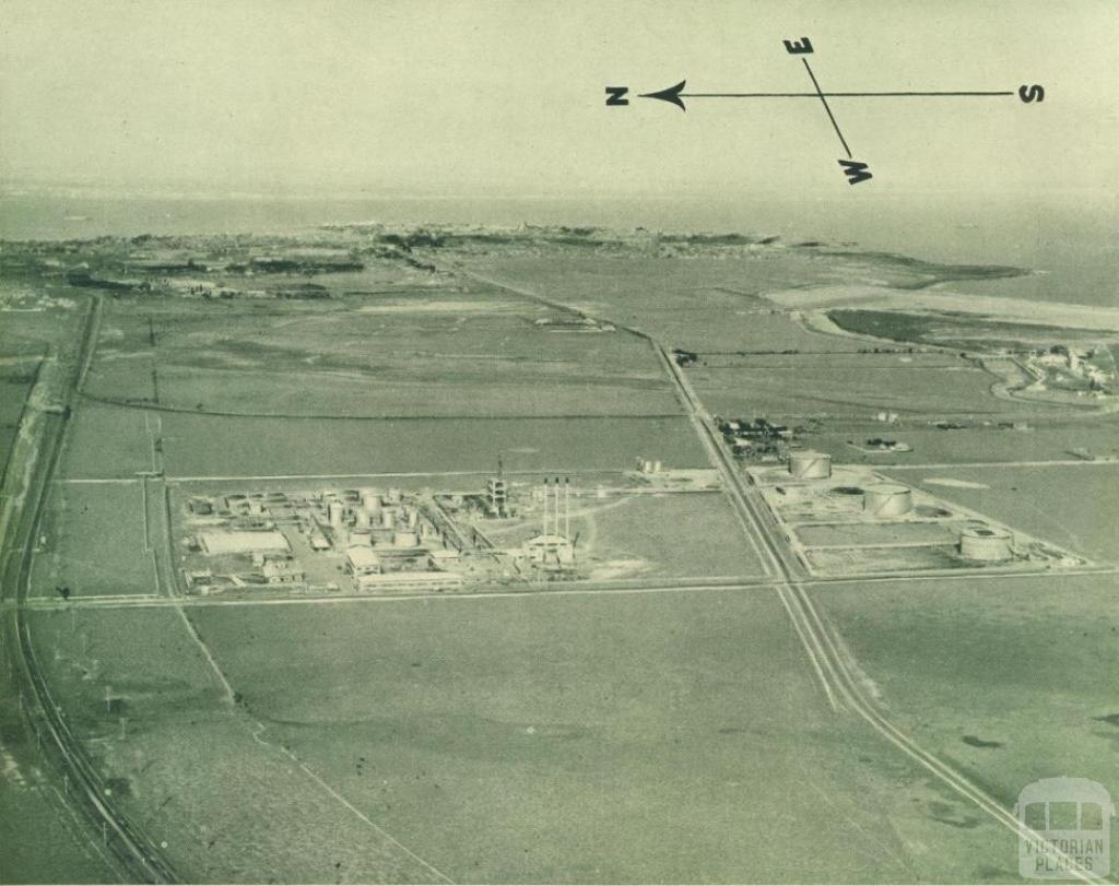 Aerial view of the Altona Refinery, 1949