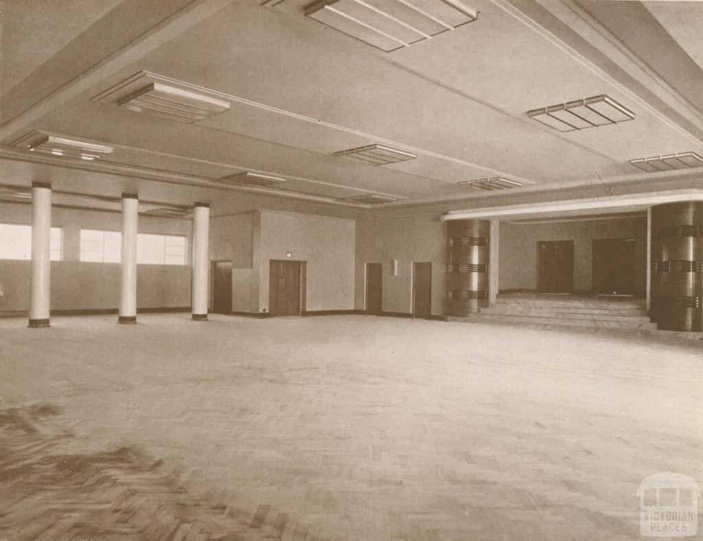 Town Hall, Lower Hall, Ivanhoe, 1937