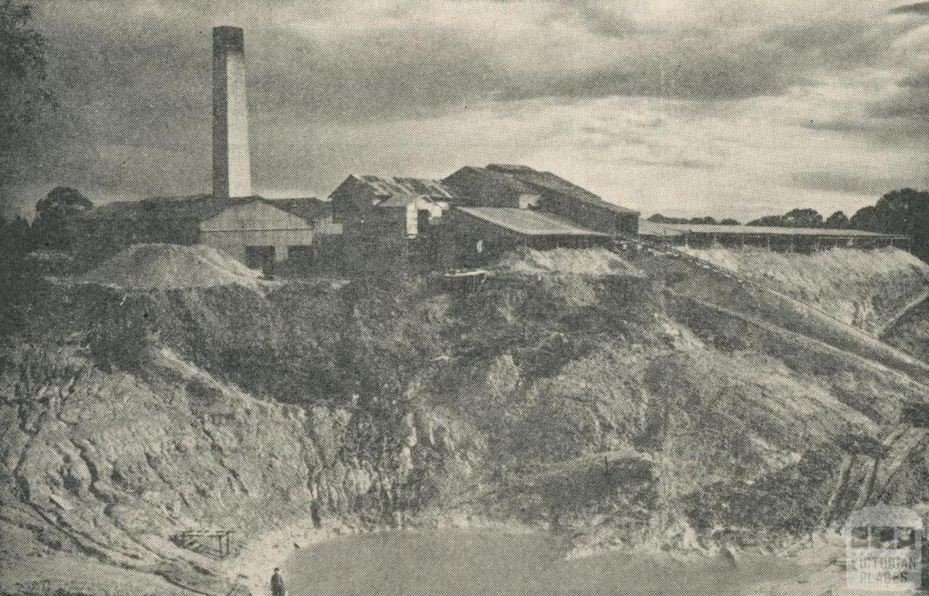 View of Glenthompson Brickworks from Glenelg Highway, 1960