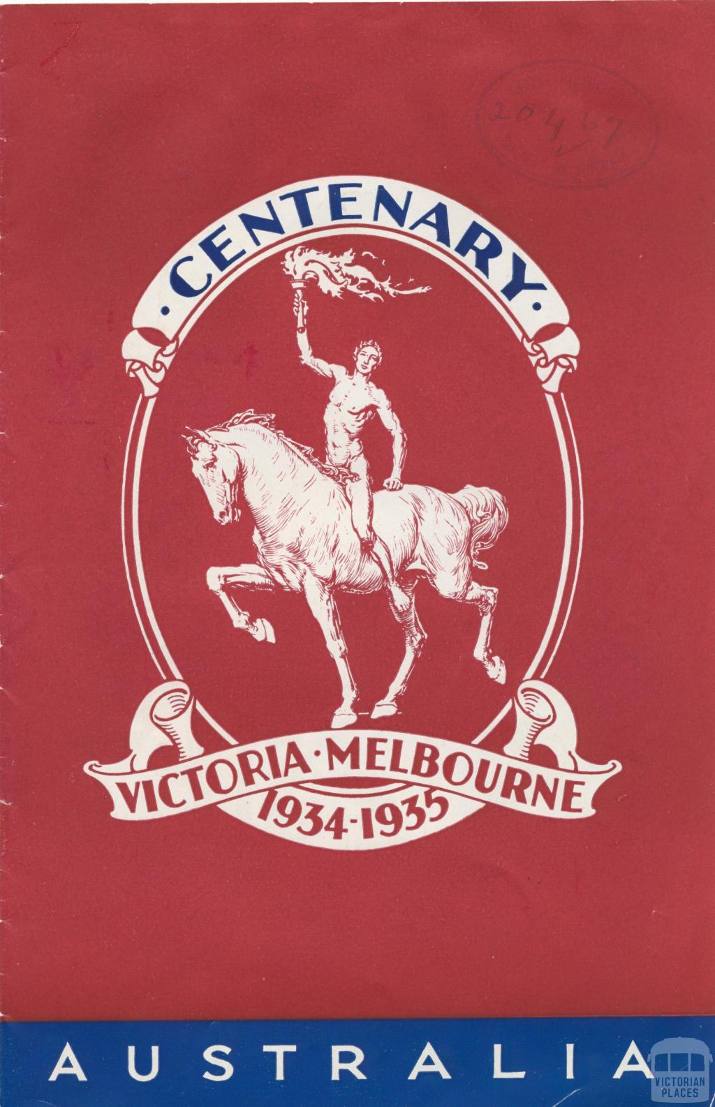 Centenary Victoria: Melbourne 1934