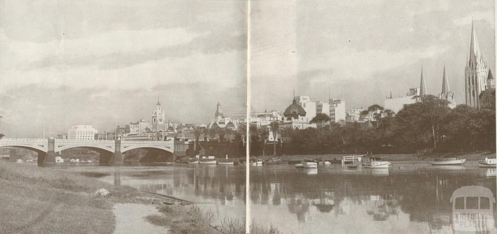 Melbourne from across River Yarra, 1934