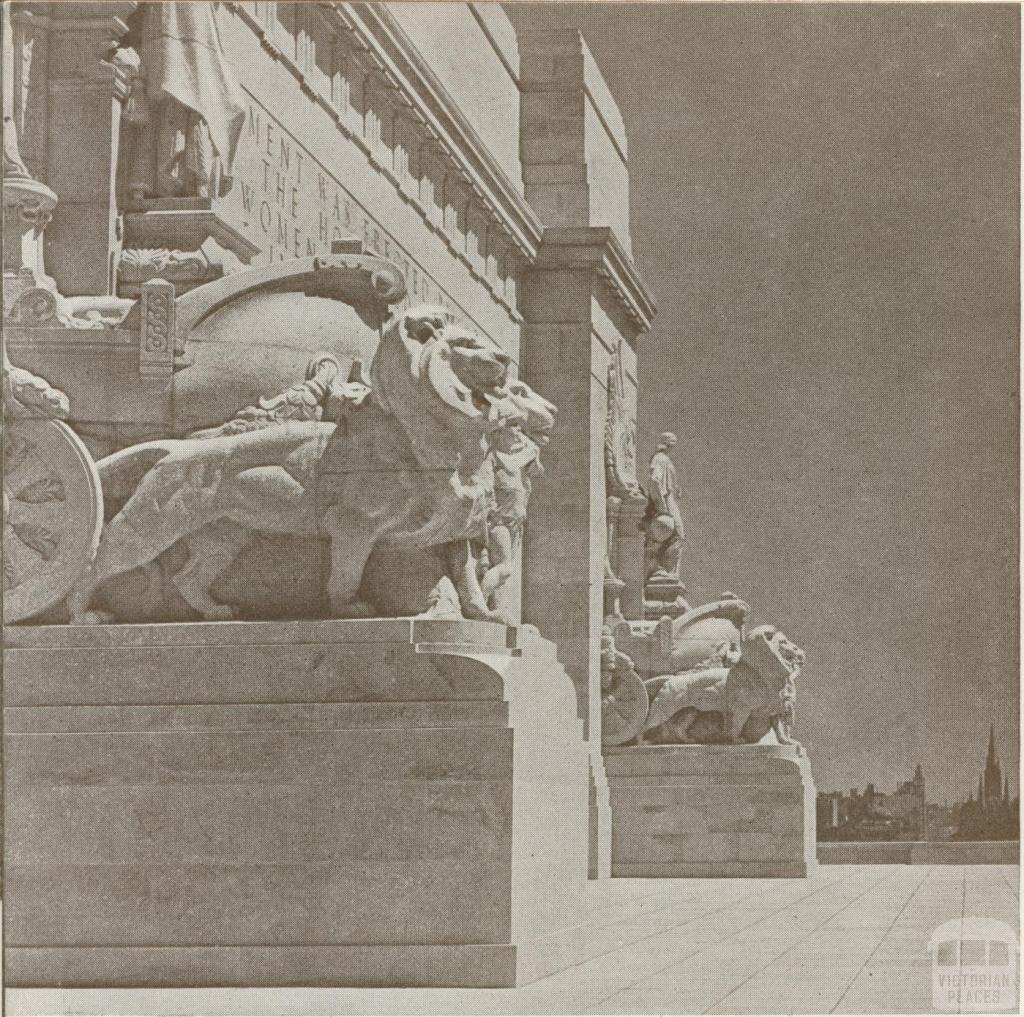 Section of The Shrine of Remembrance, Melbourne, 1934