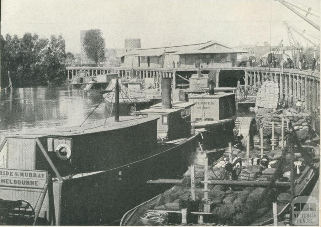 Steamboats on the Murray River, Echuca, 1950