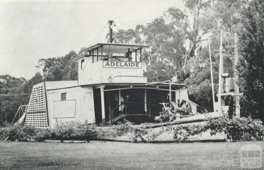 P.S. Adelaide (1866) preserved in Hopwood Gardens, Echuca, 1968