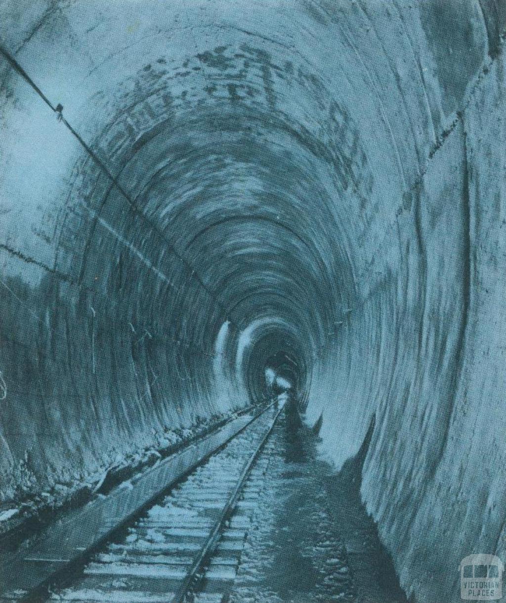 The West Kiewa Station tailrace tunnel, 1971