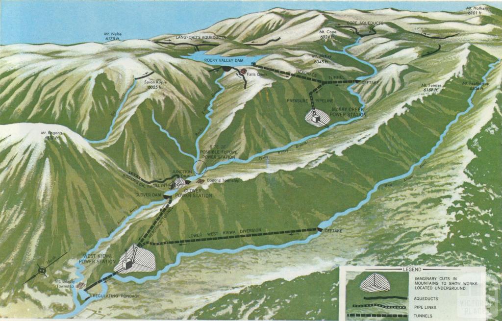 Map Kiewa Hydro Electric Scheme , 1971