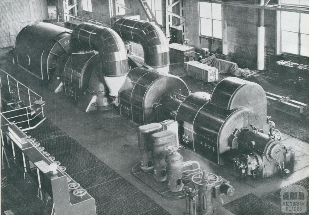 50,000 kilowatt generator, Yallourn power statiion, 1954