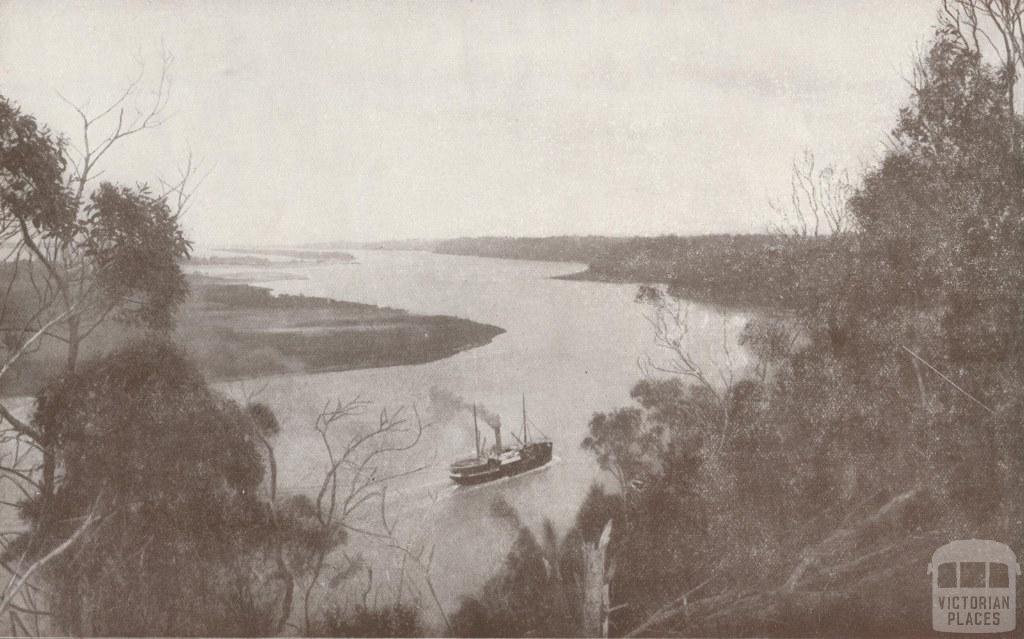 View from Jemmy's Point looking west towards Metung, 1934