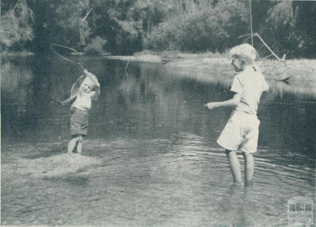 Fishing, Myrtleford, 1951