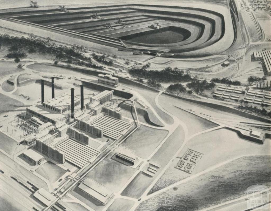 Morwell Power and Fuel Development, artist's impression, 1959