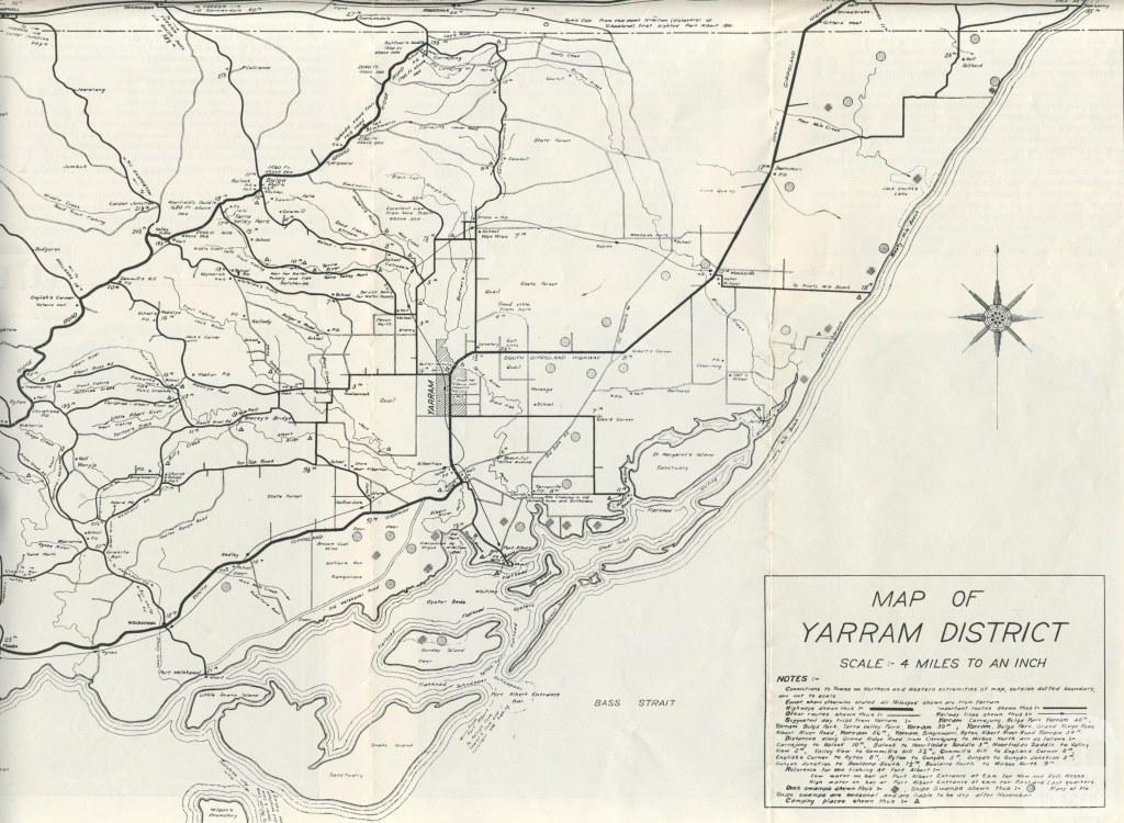 Map of Yarram District, 1933