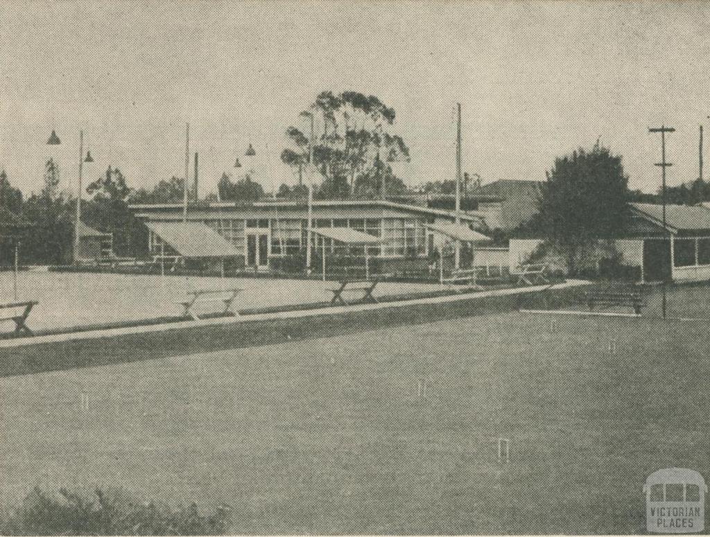 Wangaratta Bowling and Croquet Club Greens, 1960