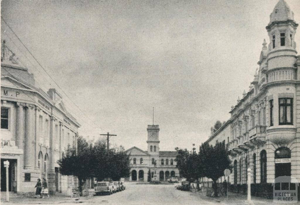 Nolan Street and the Post Office, Maryborough, 1961