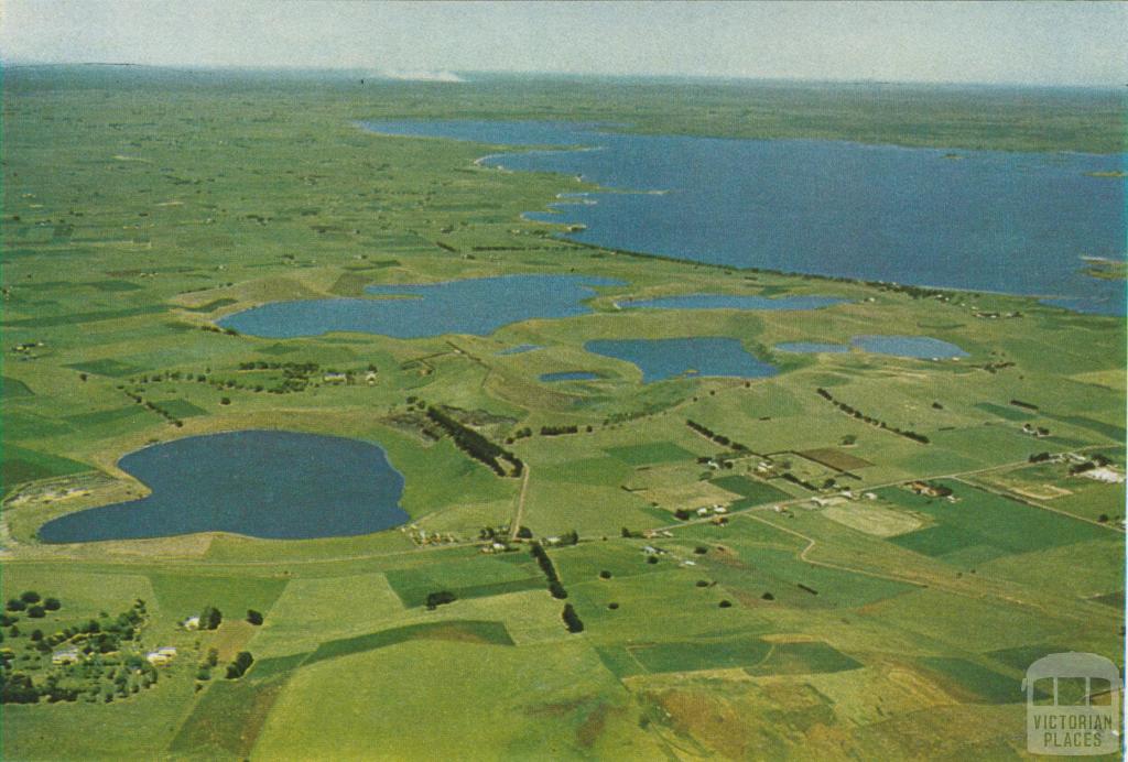 Aerial view od the Western District Lakes, 1958