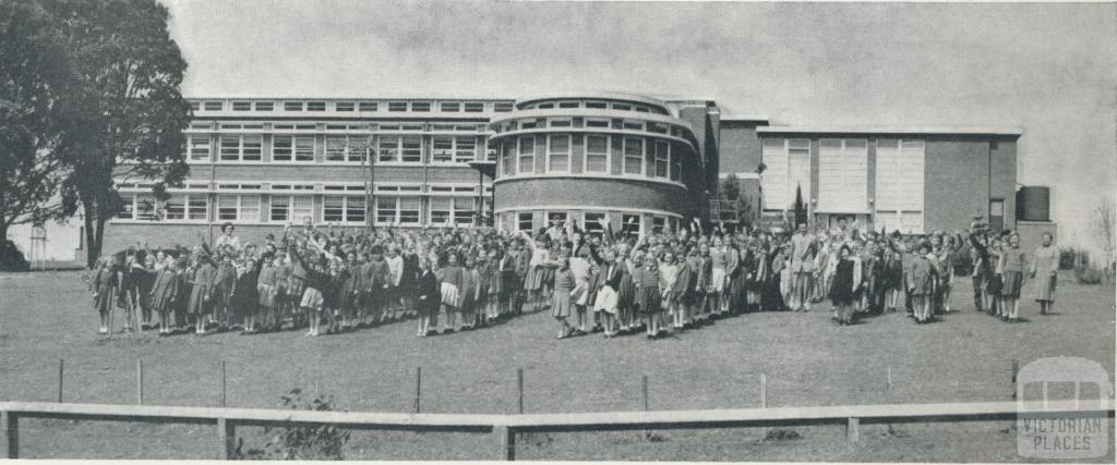 Primary and secondary school, Timboon, 1958