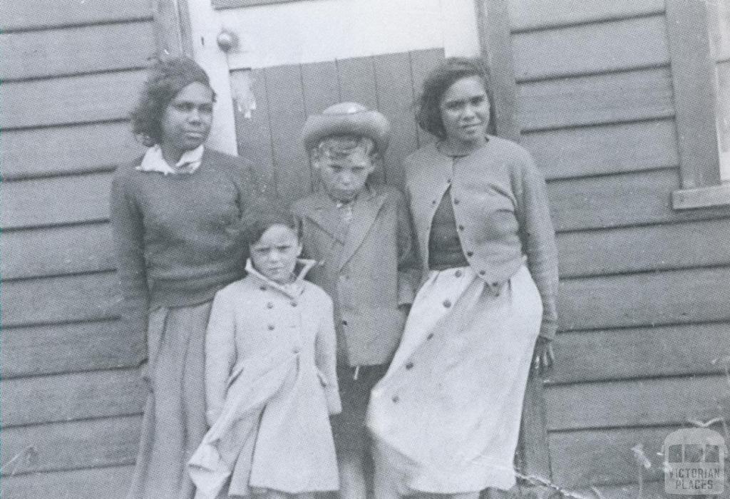 Author Robert Lowe, with Elma Roach, Eileen Austin and sister Judy, Framlingham, c1955