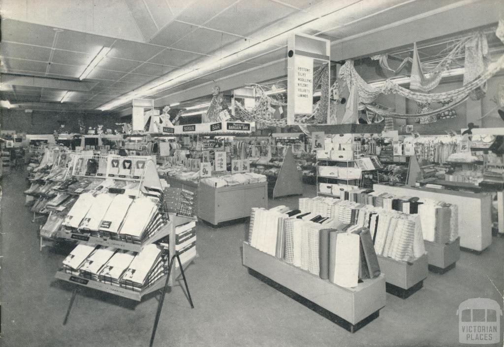 Re-modelled interior of Dryen's, 365 Sydney Road, Brunswick, 1960