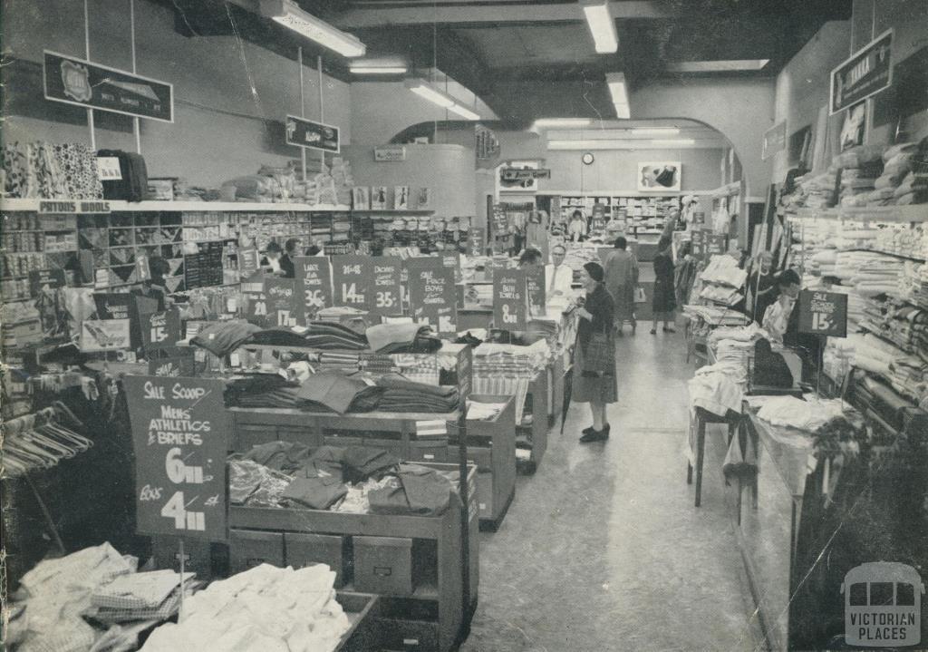 Interior of the  Hattam & Co, 104 Glenferrie Road, Malvern, 1963