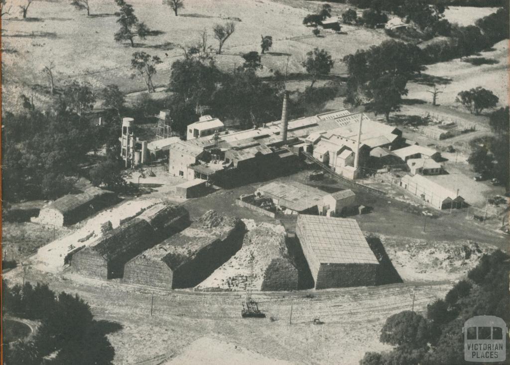 An aerial view of Broadford Mill, 1950