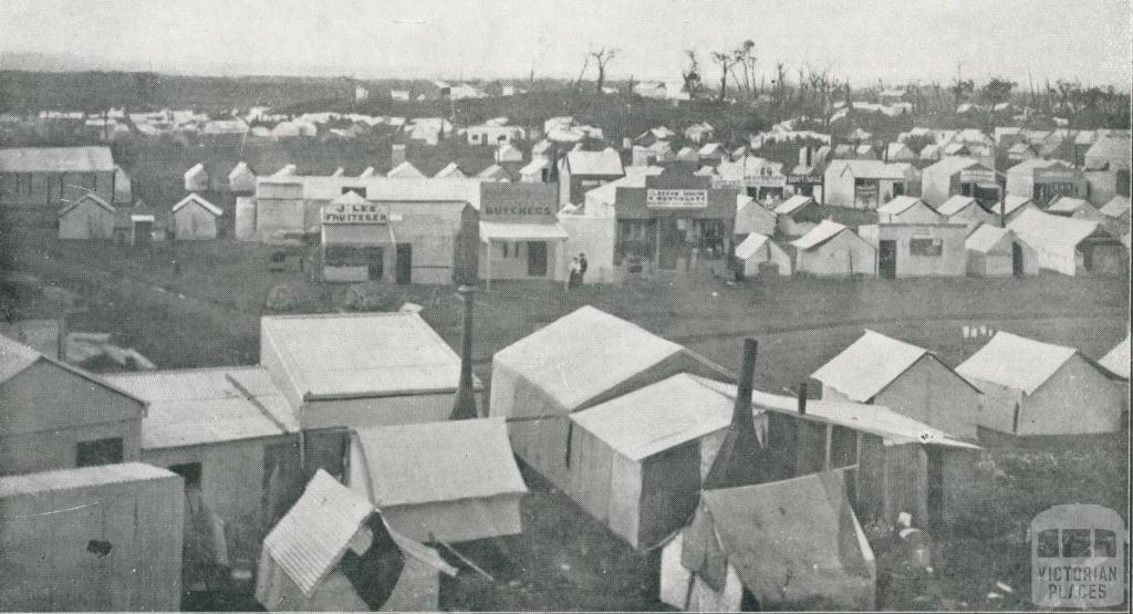 The temporary township where the mine now stands, Wonthaggi