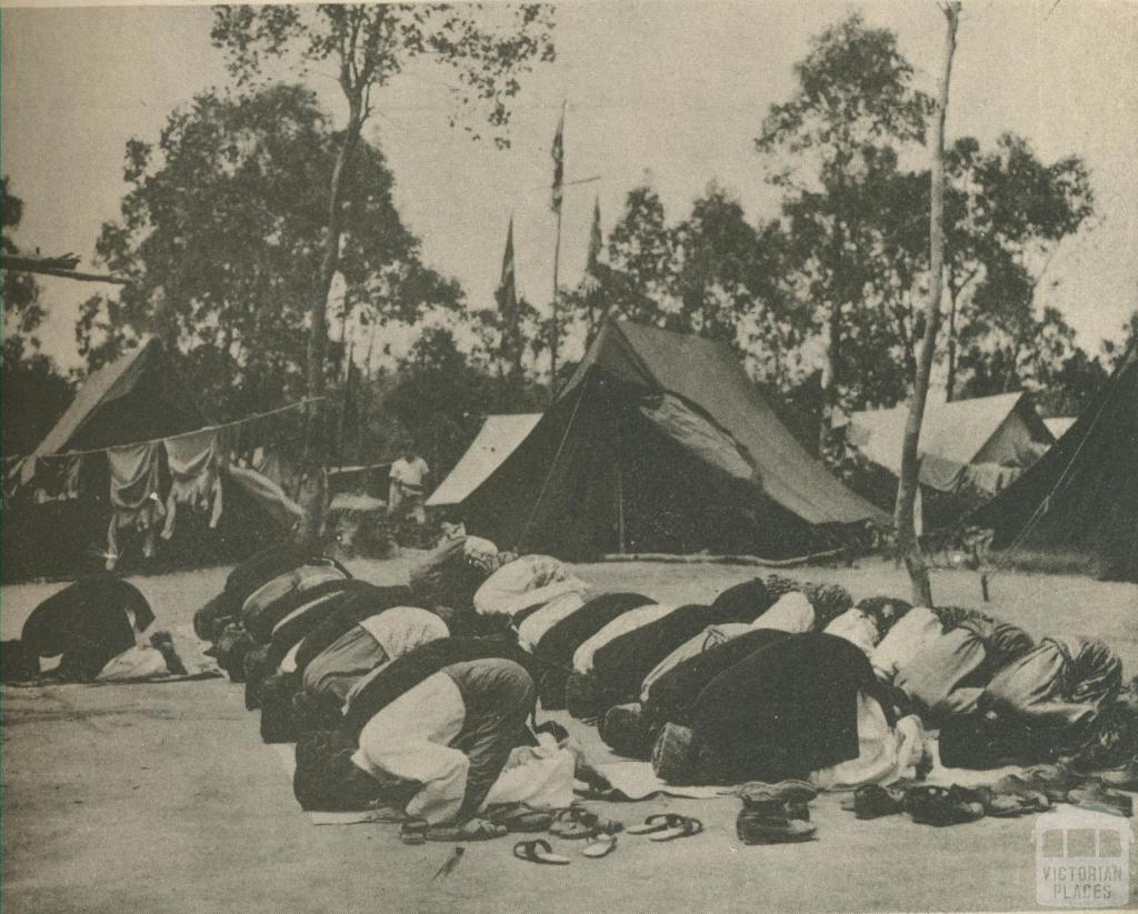 Pakistan and Malay contingents at the Pan-Pacific jamboree, Wonga Park, 1950