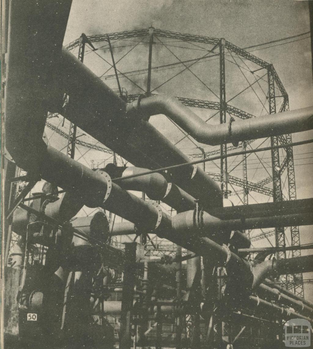 West Melbourne Gas Works, 1950