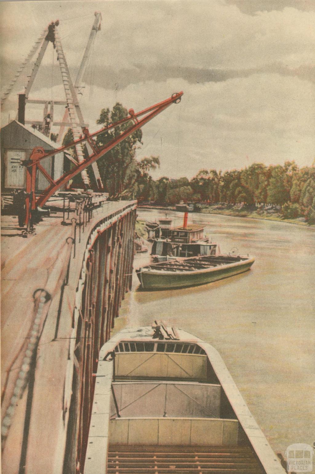 The old wharves at Echuca, 1950