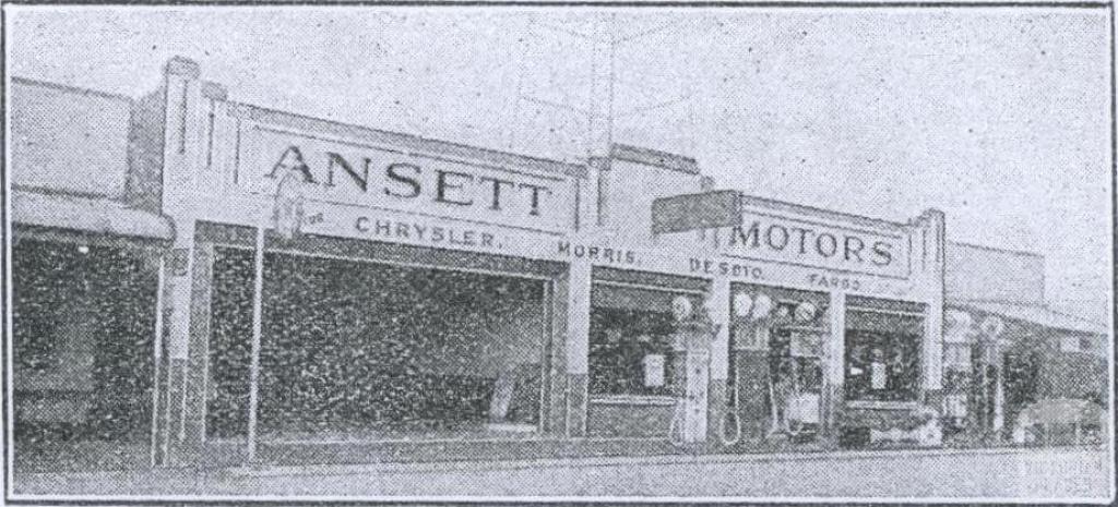 Ansett Motors, Hamilton, 1938