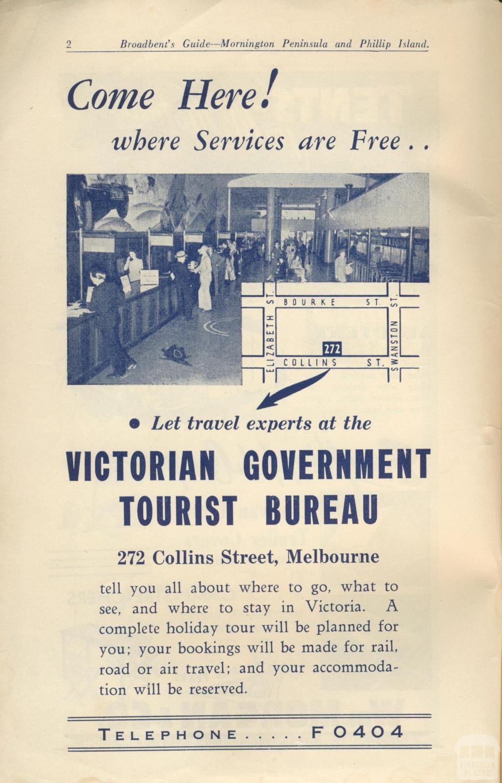 victorian government tourist bureau