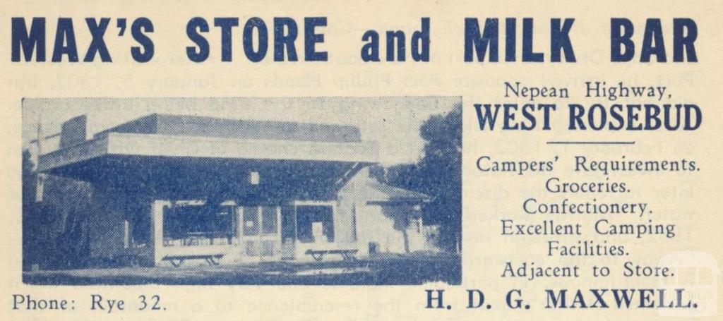 Max's Store, West Rosebud, 1949