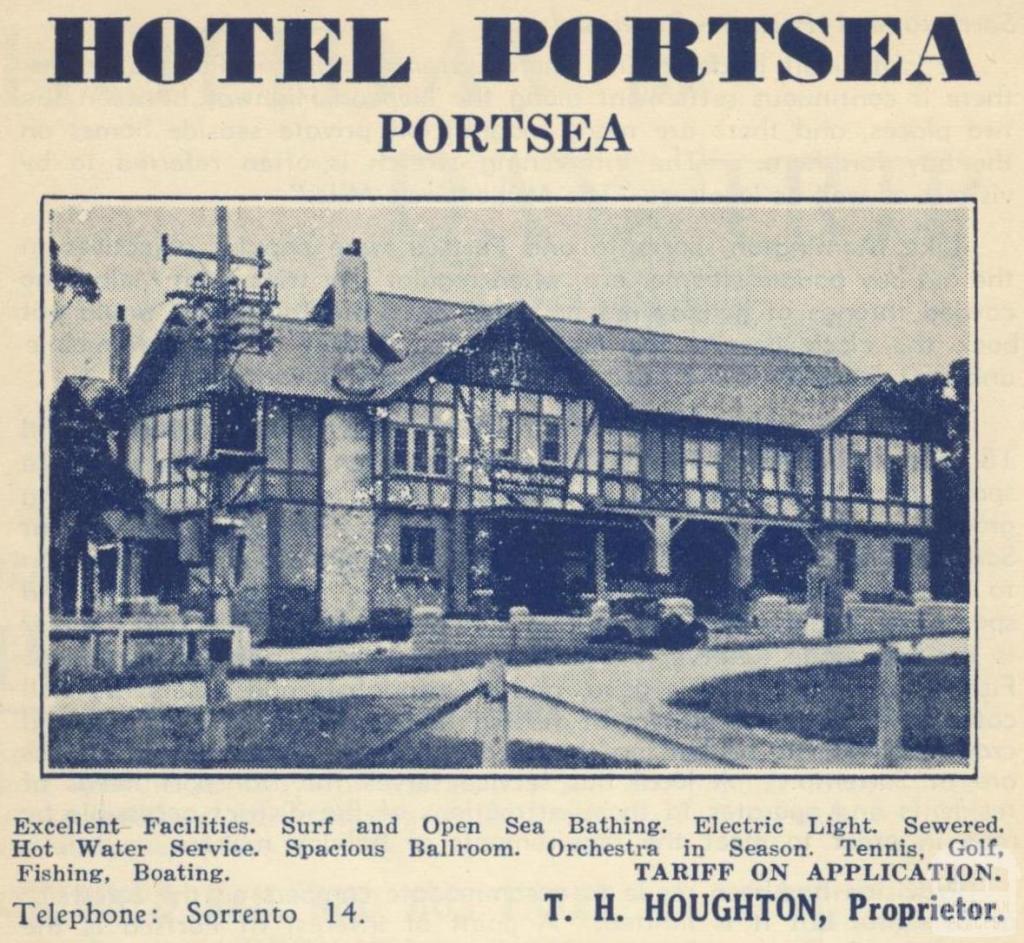 Hotel Portsea, 1949