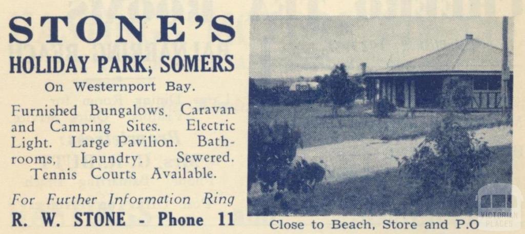 Stone's Holiday Park, Somers, 1949