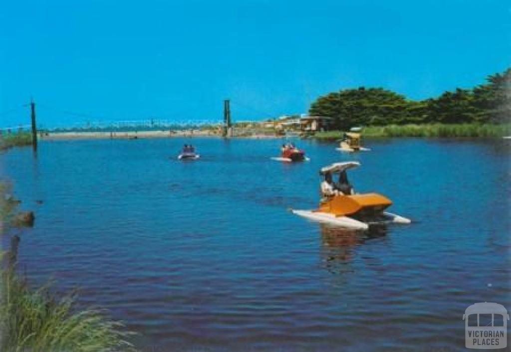 Paddle boats and footbridge, Lorne