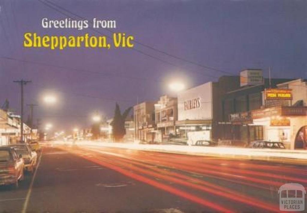 Wyndham Street at night, Shepparton