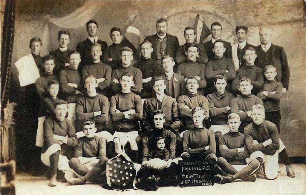 Gymnasium Football Club, Violet Town, premiers Victorian Association, 1908