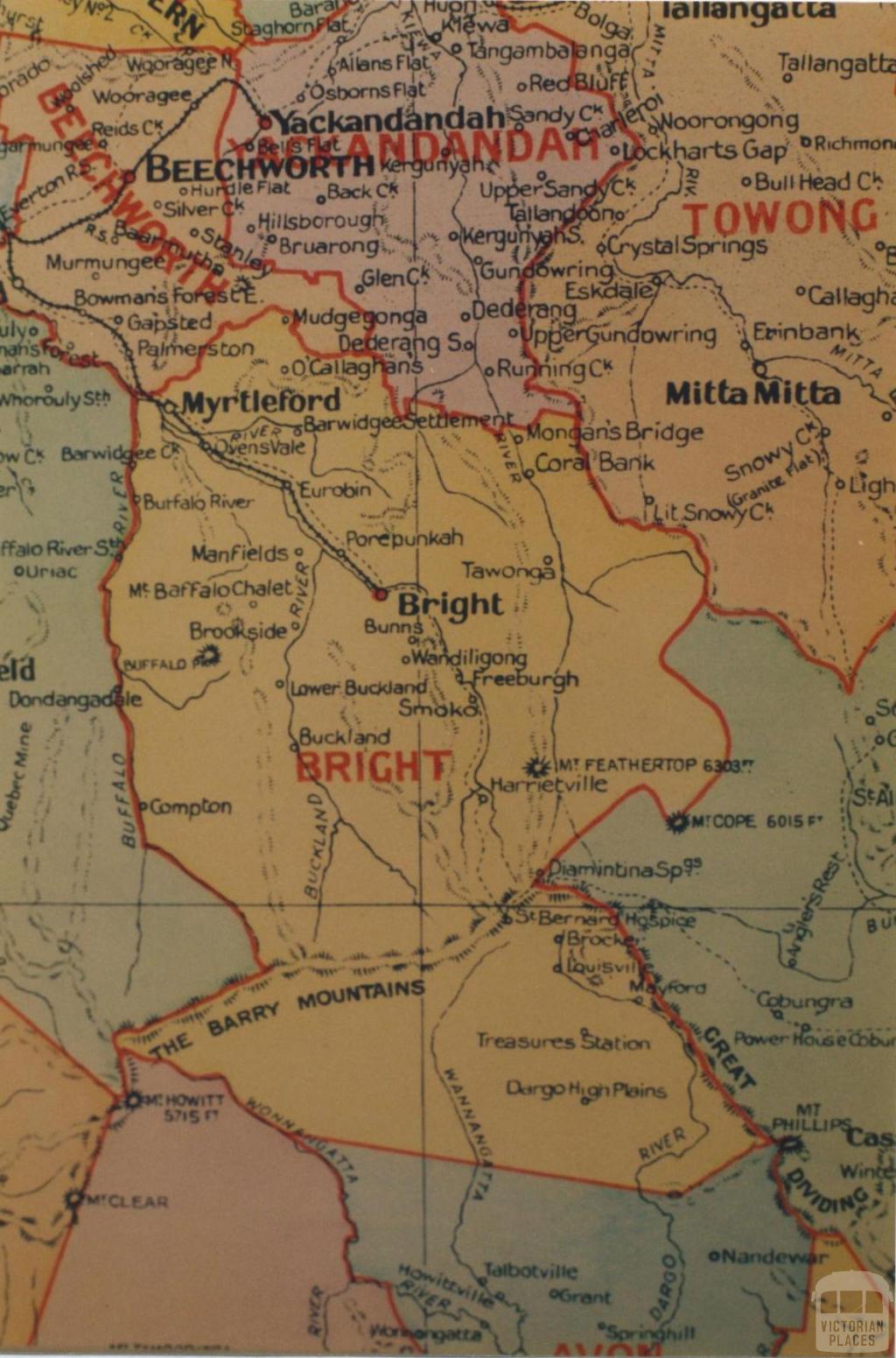 Bright shire map, 1924