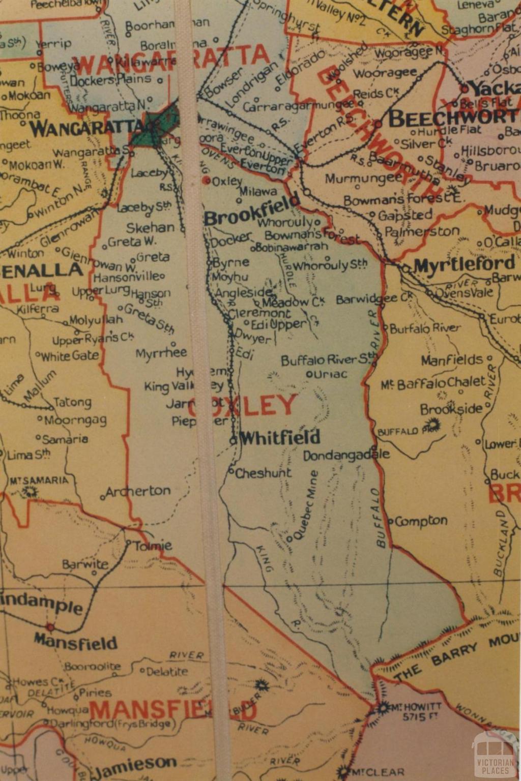 Oxley shire map, 1924