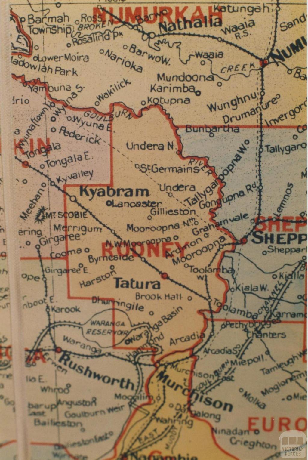 Rodney shire map, 1924