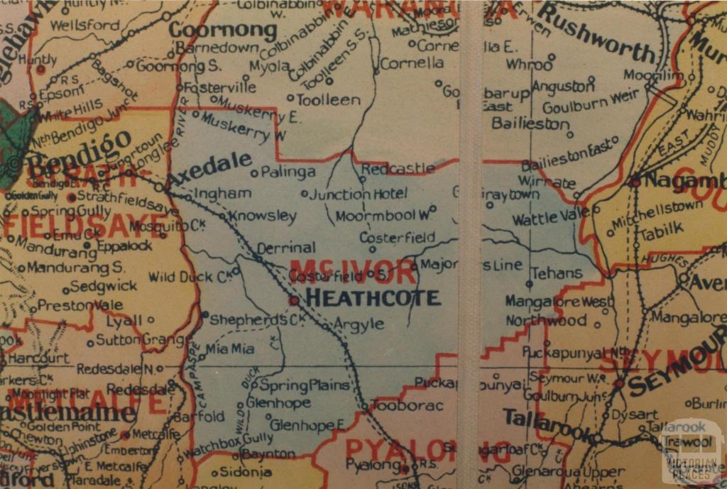 McIvor shire map, 1924