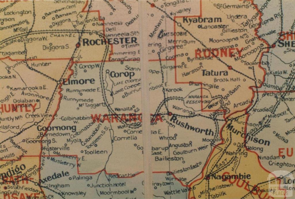 Waranga shire map, 1924