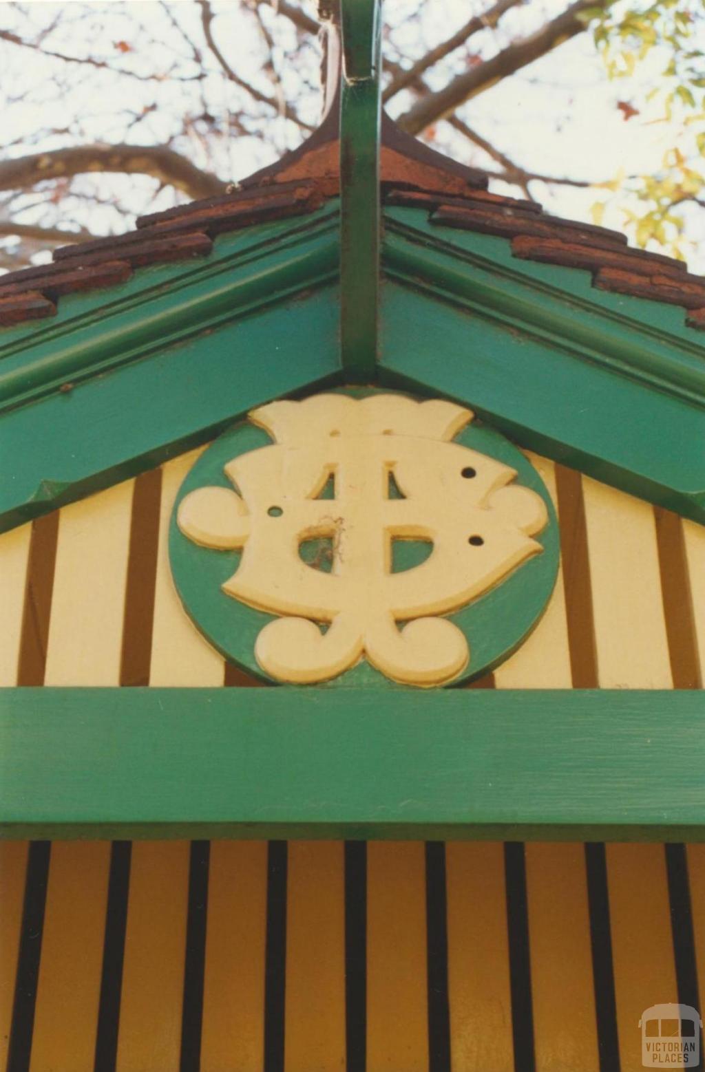 Detail, Tramway Board Passenger shelter, Macarthur Street, East Melbourne, 2000