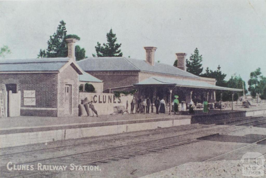 Clunes Railway Station, 1910